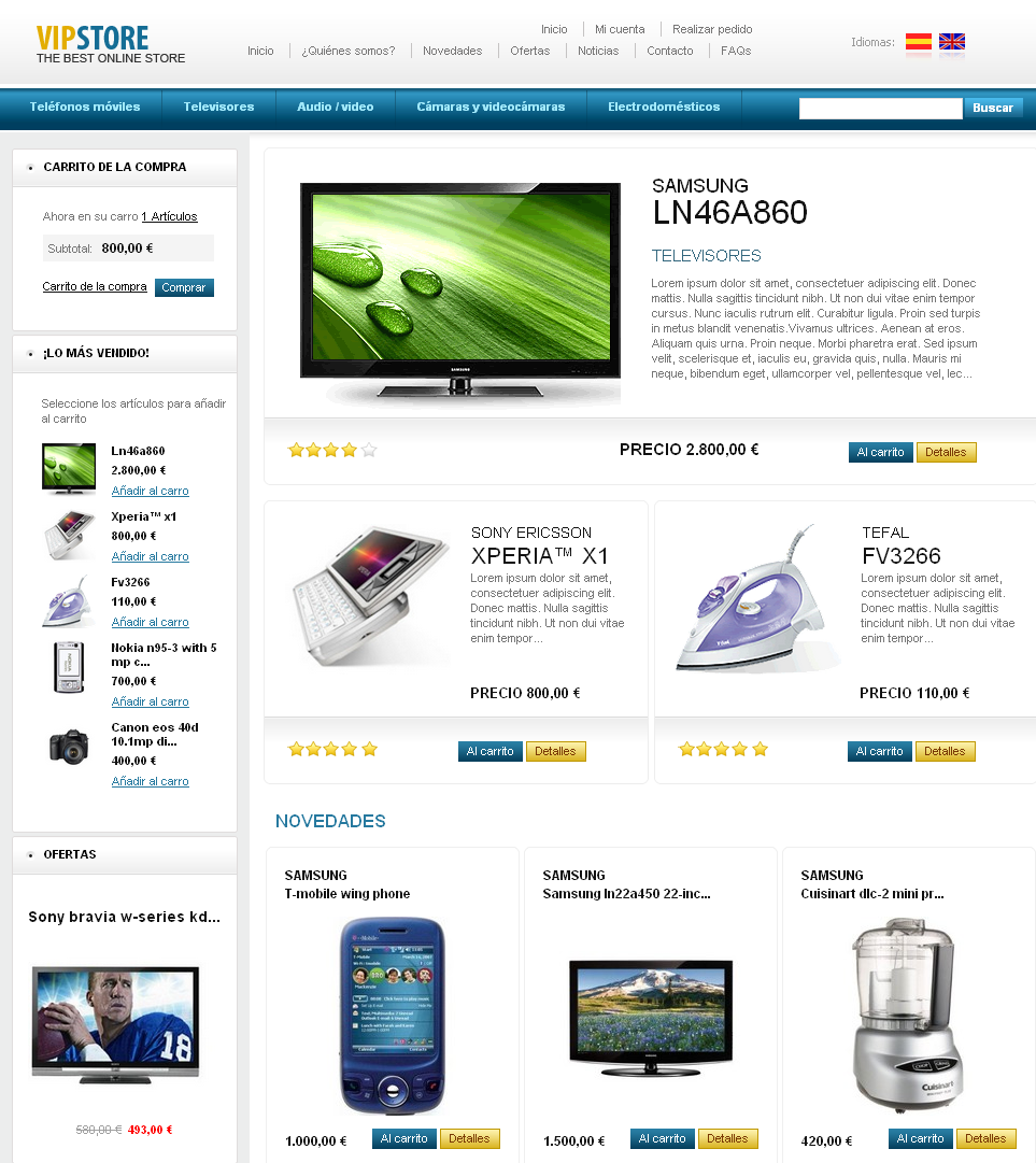 Tienda online electrónica